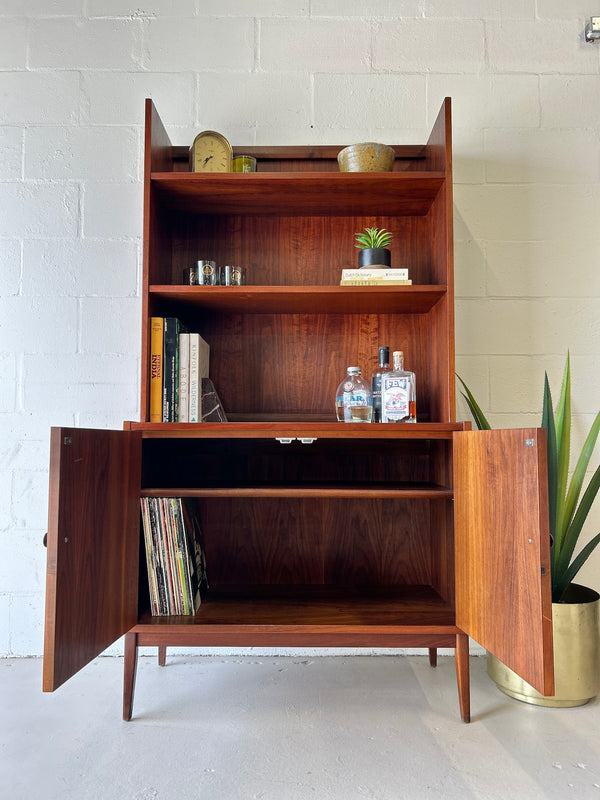 Mid Century Walnut Storage Hutch by Founders