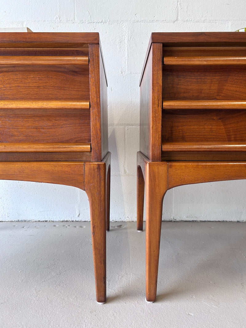 Mid Century Walnut Nightstands by Lane 'Rhythym' (Pair)