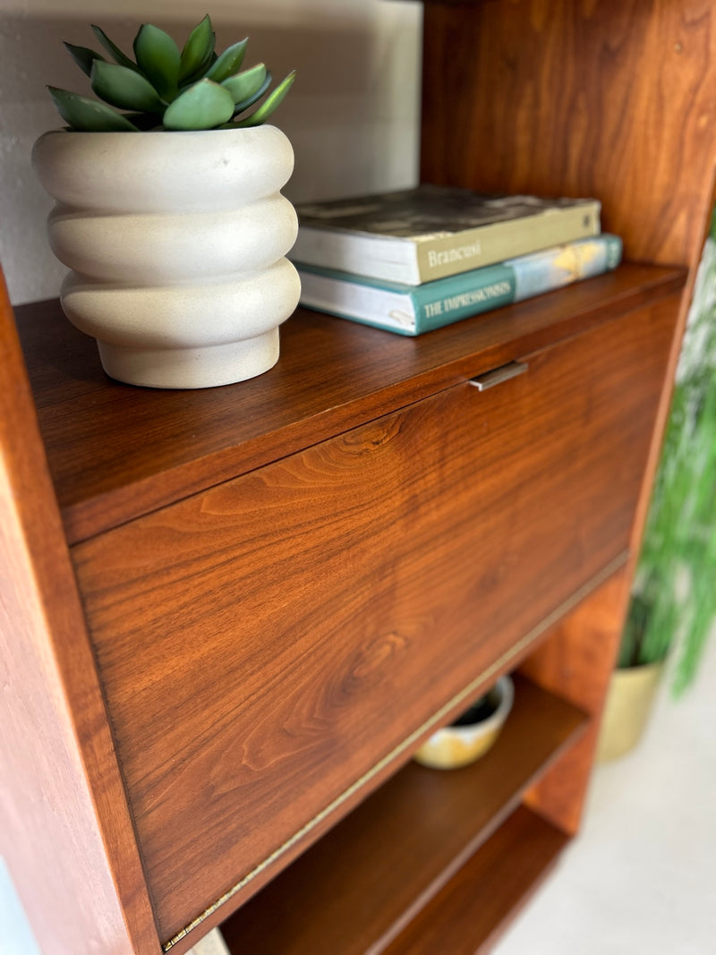 Mid Century Walnut Bookshelf by Founders