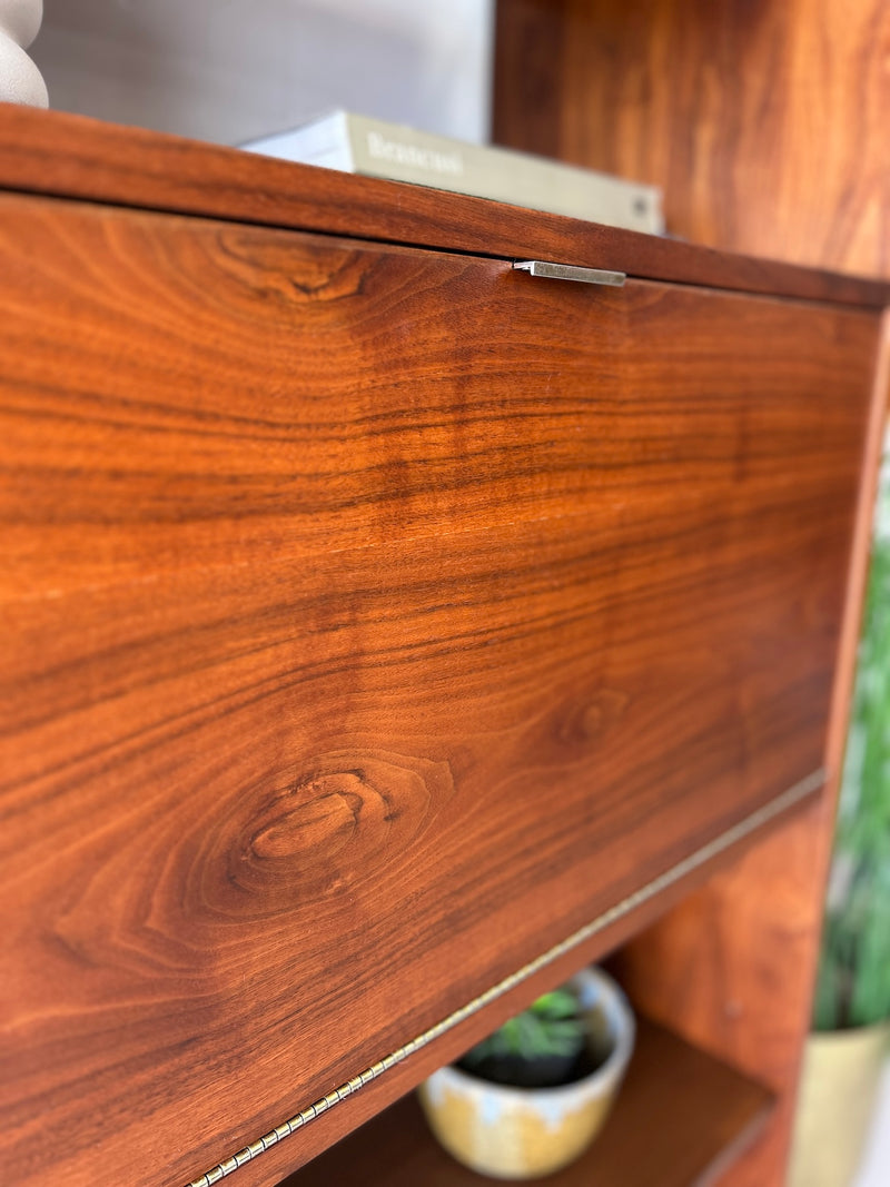 Mid Century Walnut Bookshelf by Founders