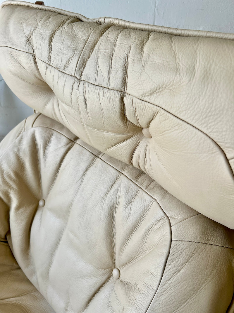 Vintage 'Luna' Leather Sling Lounge Chair