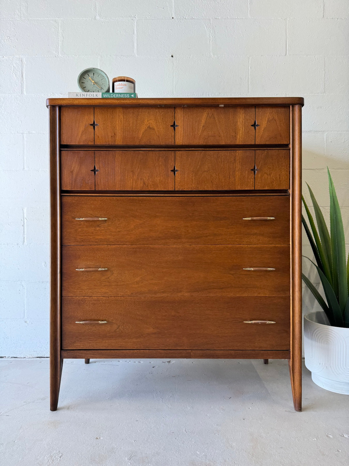 chinese dress ladies Mid century Broyhill 'Saga' highboy chest – Warehaus Orlando