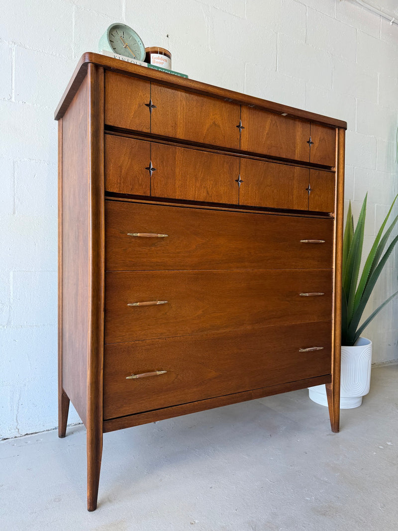 Mid century Broyhill 'Saga' highboy chest – Warehaus Orlando Mid century Broyhill 'Saga' highboy chest – Warehaus Orlando