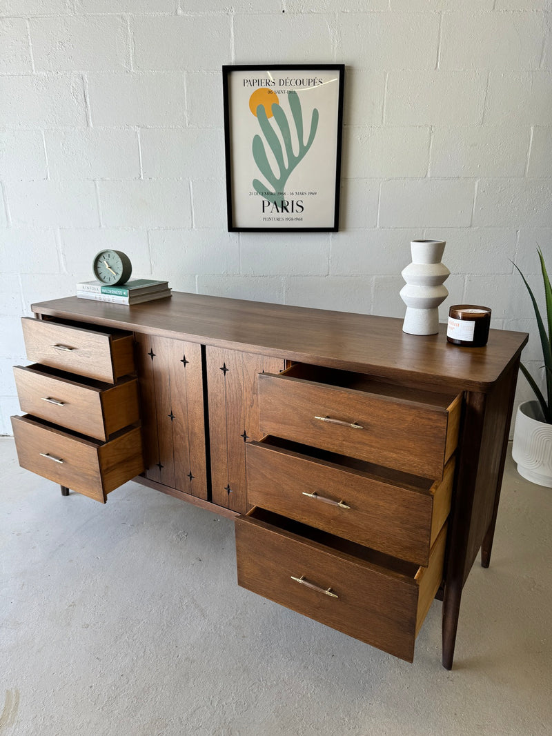 Mid century Broyhill 'Saga' Triple Dresser