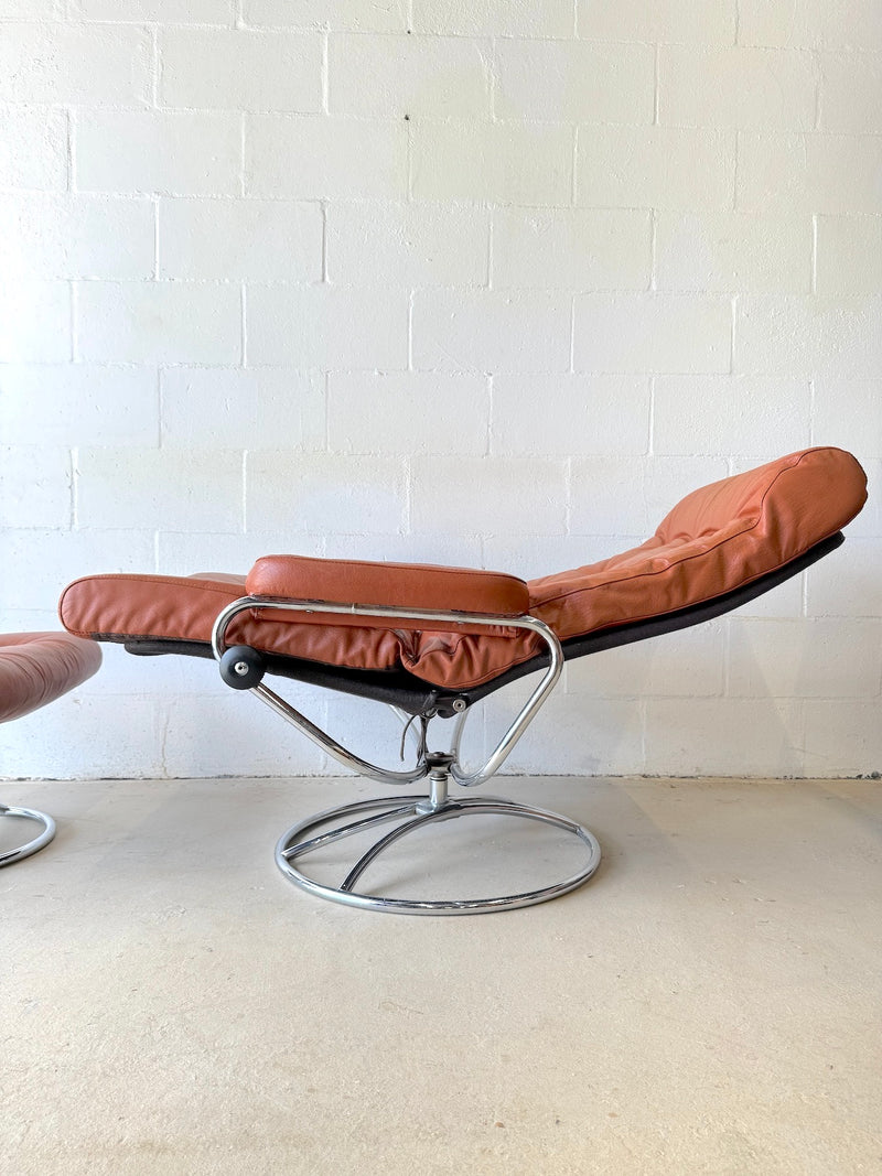 Vintage Ekorness 'Stressless' Chair and Ottoman