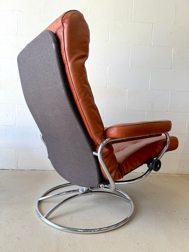 Vintage Ekorness 'Stressless' Chair and Ottoman