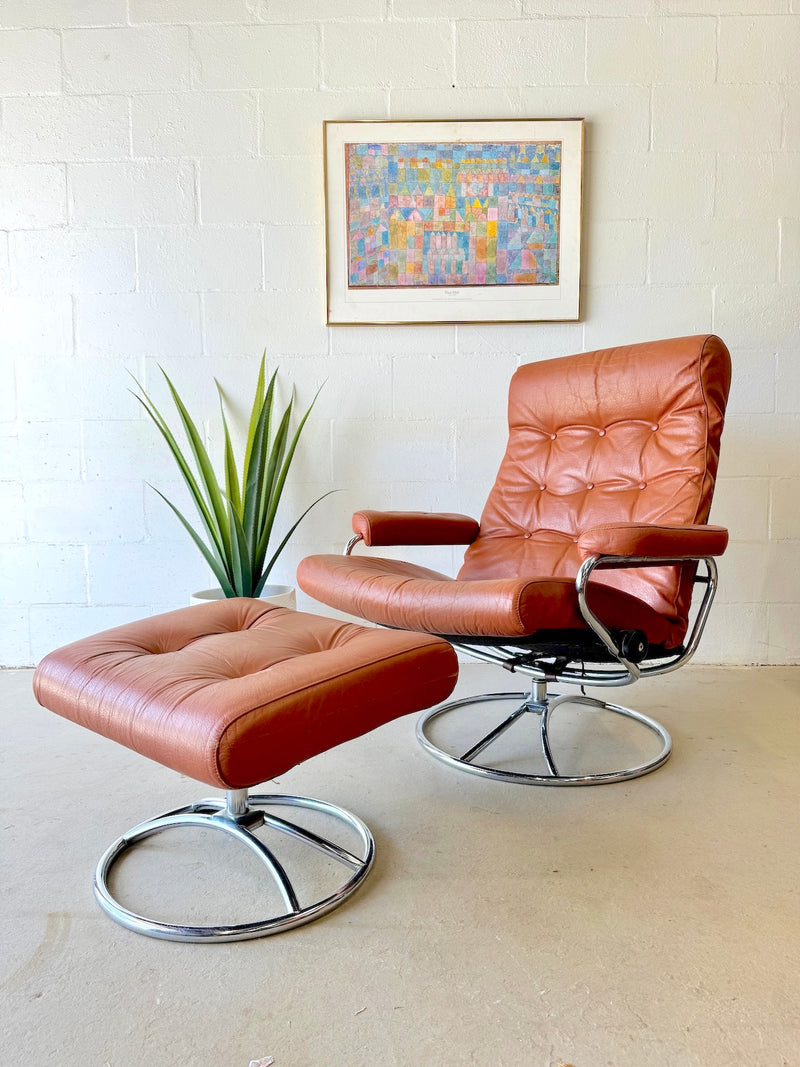 Vintage Ekorness 'Stressless' Chair and Ottoman – Warehaus Orlando