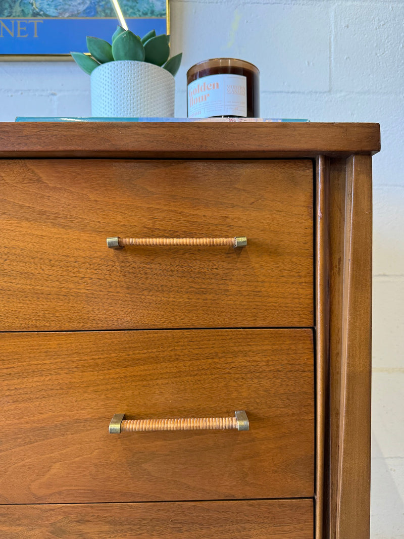 Mid Century Walnut Lowboy Dresser/Credenza