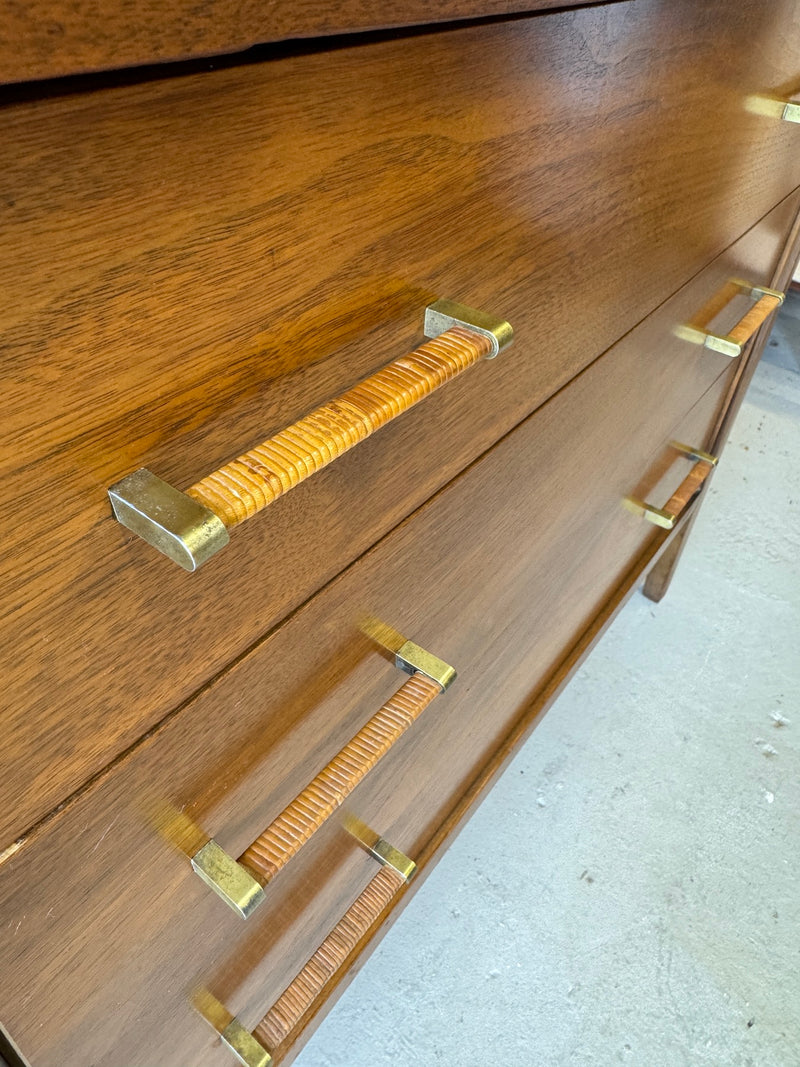 Mid Century Walnut Lowboy Dresser/Credenza