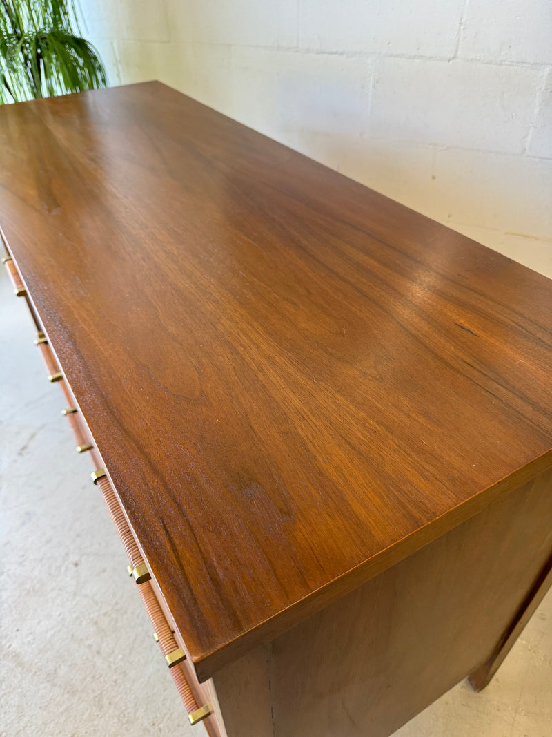 Mid Century Walnut Lowboy Dresser/Credenza