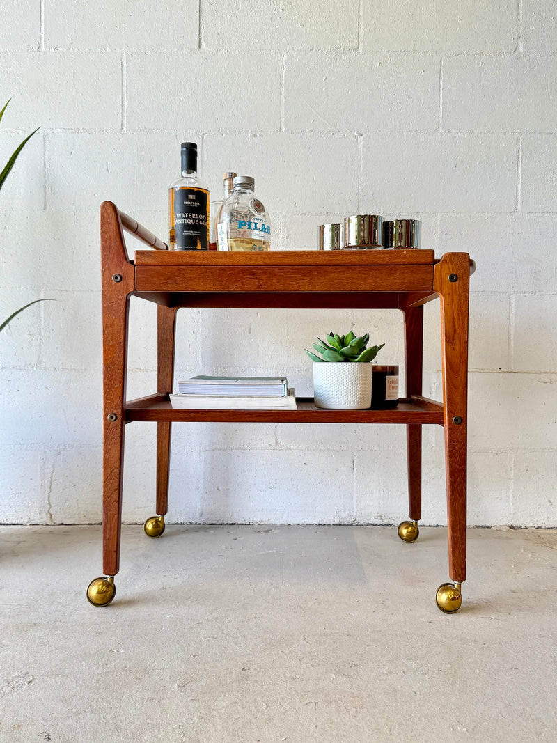 Danish Modern Teak Bar Cart