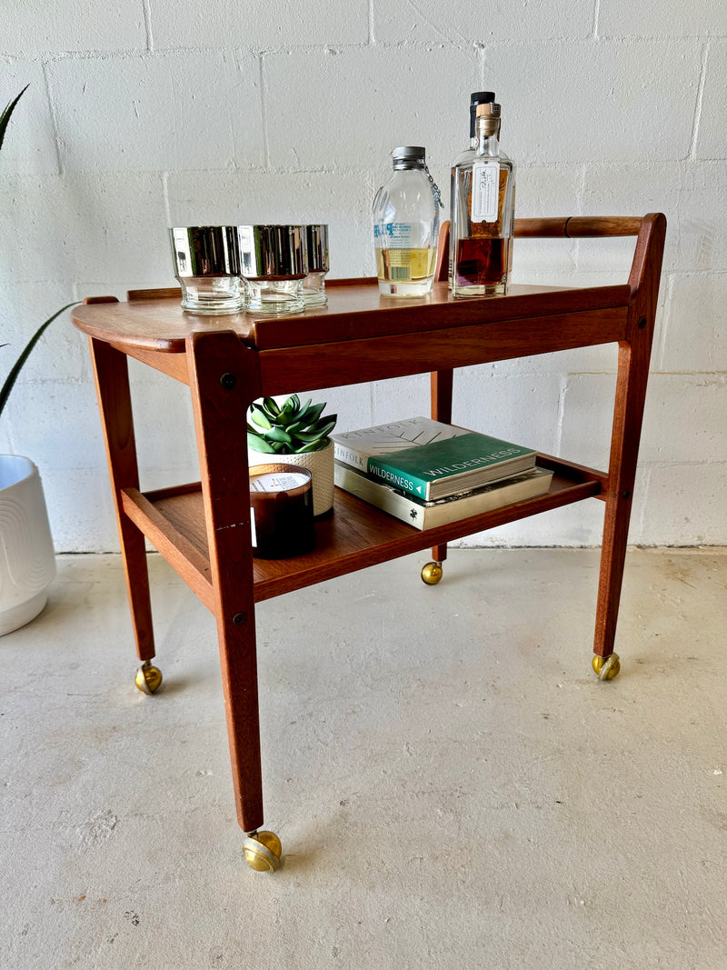 Danish Modern Teak Bar Cart