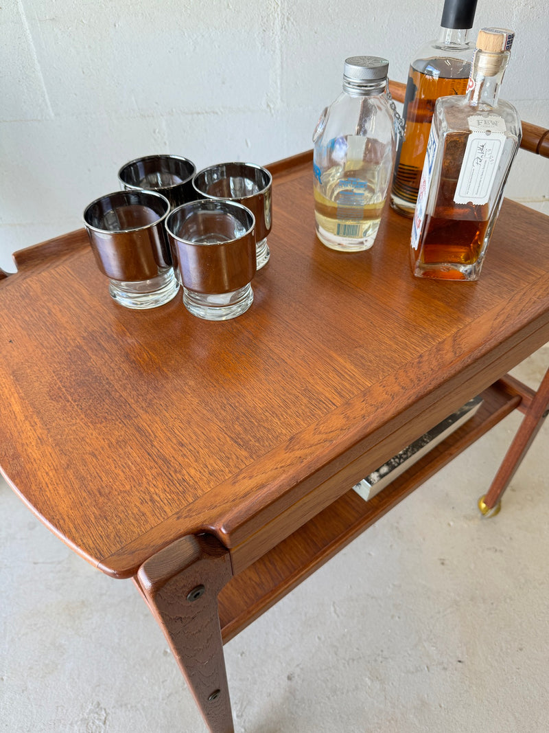 Danish Modern Teak Bar Cart