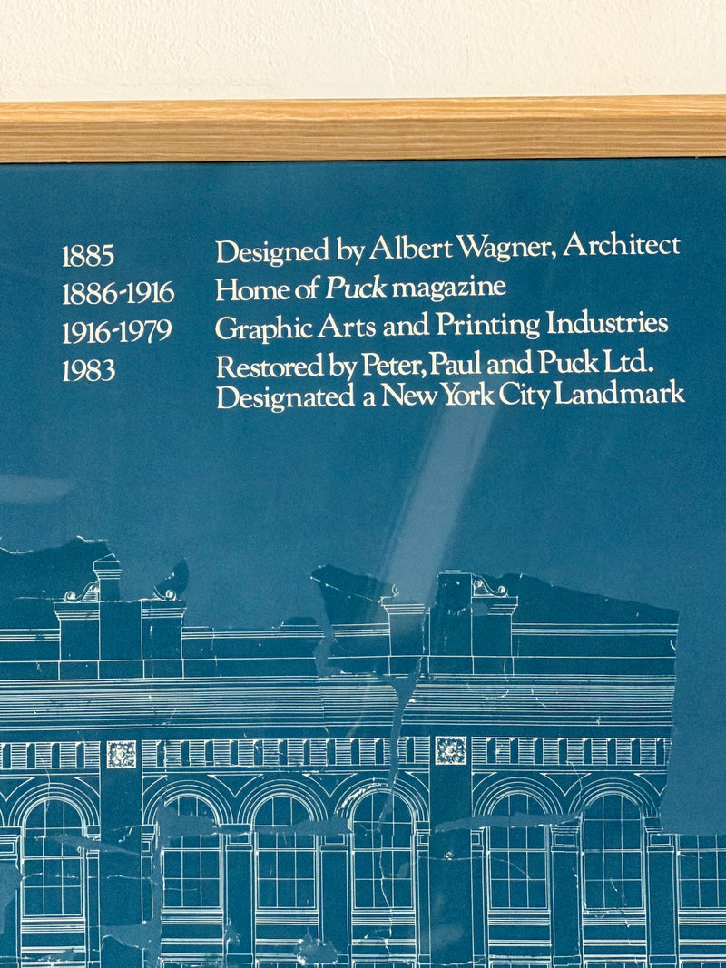 Vintage Architechtural Artwork of The Puck Building – Warehaus Orlando