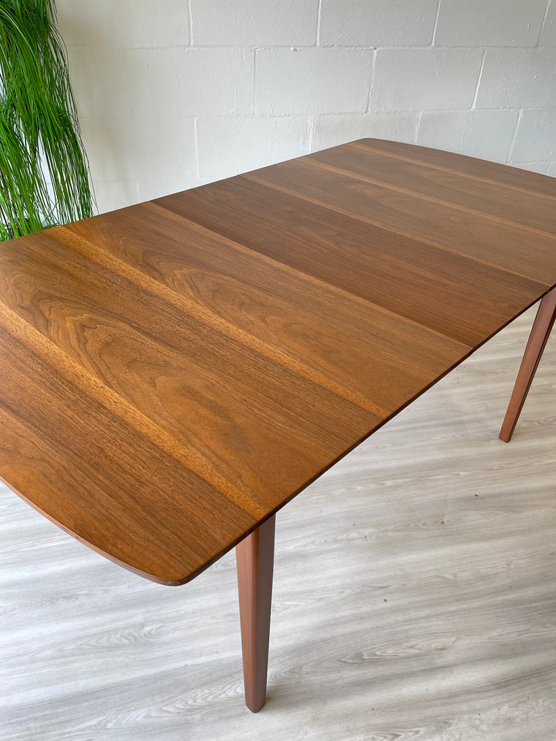 Mid century walnut extension dining table