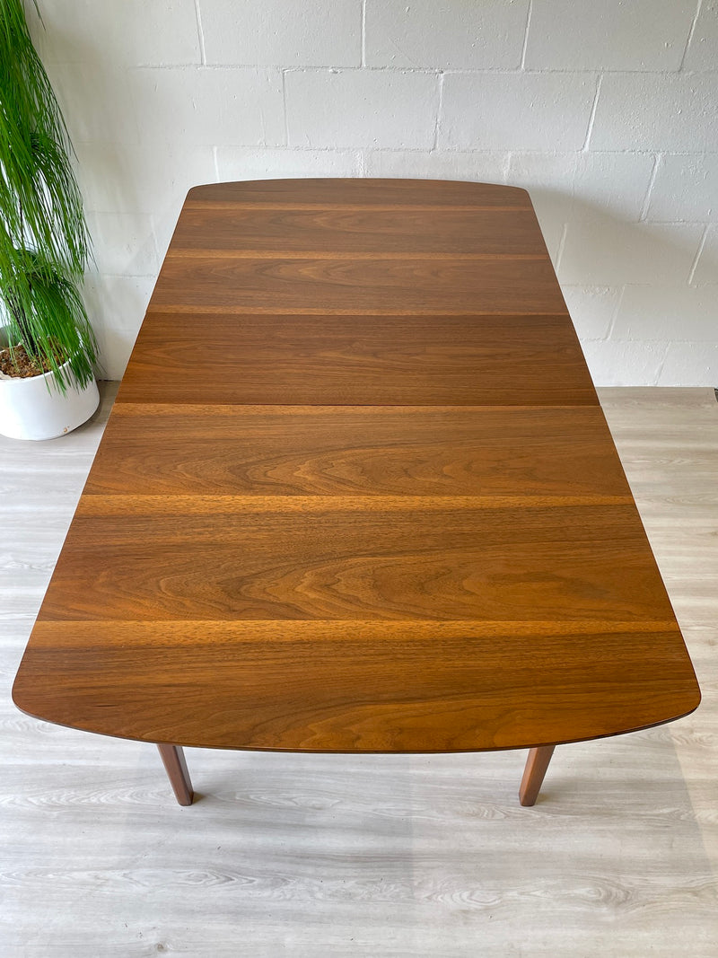 Mid century walnut extension dining table