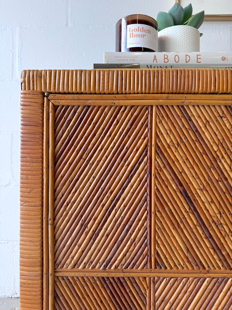 Credenza Reed Rim Vintage split reed rattan credenza – Warehaus Orlando
