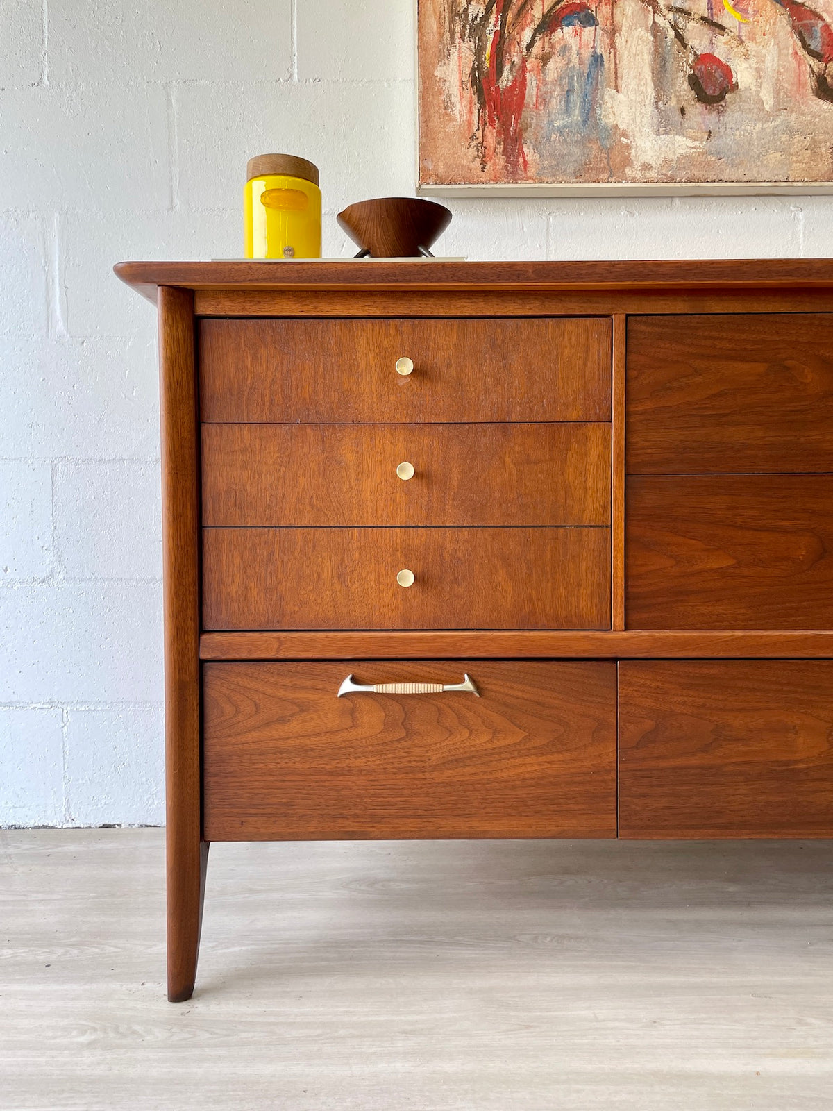 Drexel 'Modern' Walnut Lowboy Dresser – Warehaus Orlando