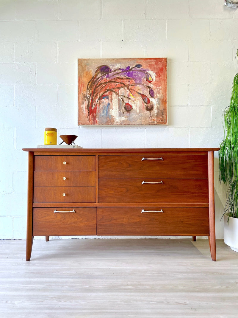 Drexel 'Modern' Walnut Lowboy Dresser Warehaus Orlando Drexel 'Modern' Walnut Lowboy Dresser Warehaus Orlando