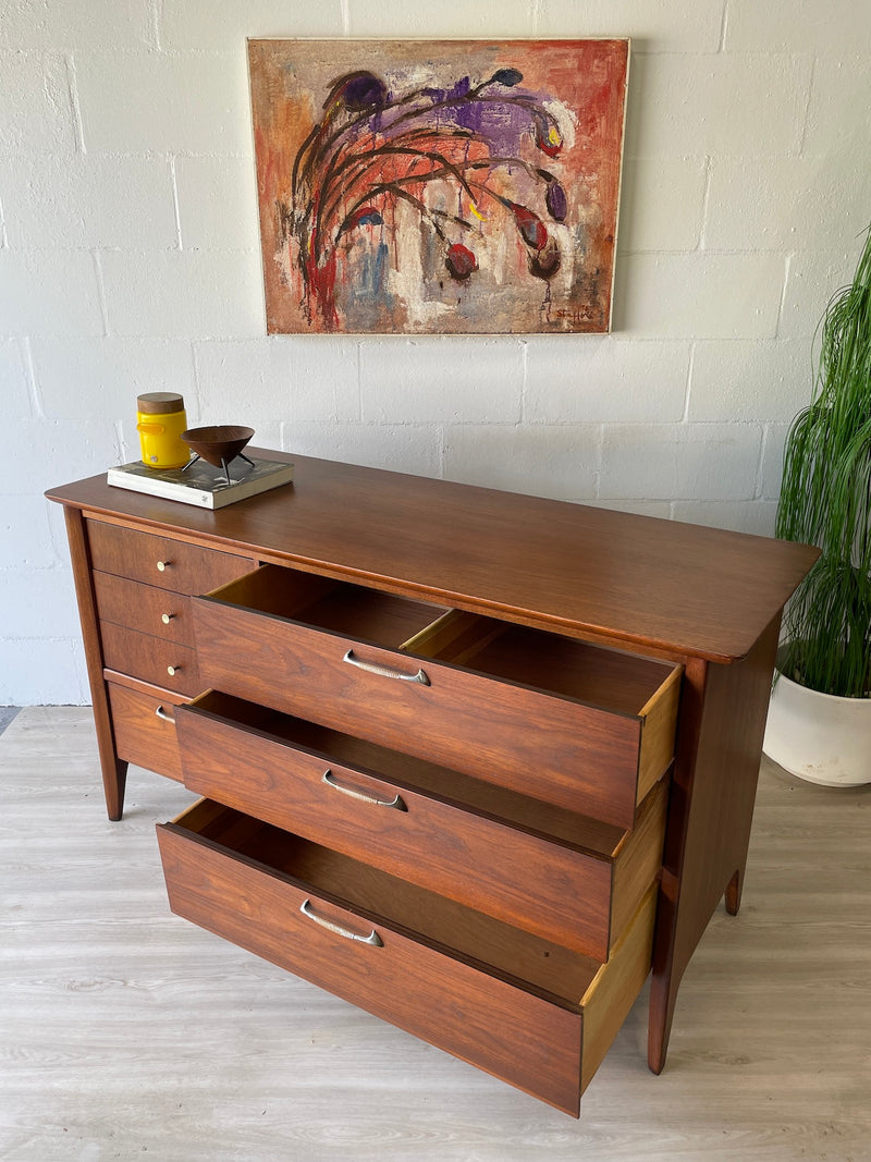 mid century modern lowboy dresser Drexel 'Modern' Walnut Lowboy Dresser – Warehaus Orlando