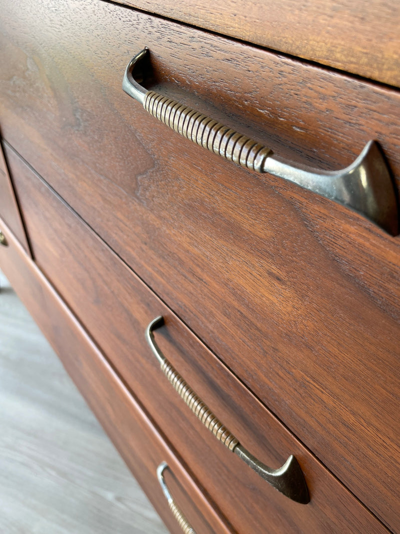 Drexel 'Modern' Walnut Lowboy Dresser