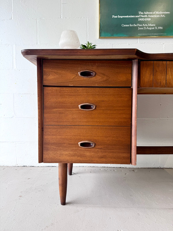 Mid century walnut writing desk by Hooker