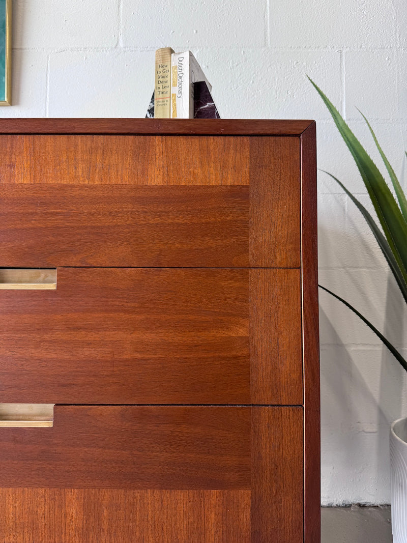 Mid-century walnut whest of drawers by American of Martinsville (a pair)