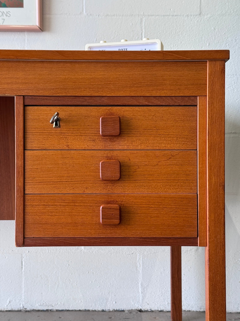 Mid century Danish modern teak executive desk by Domino Mobler