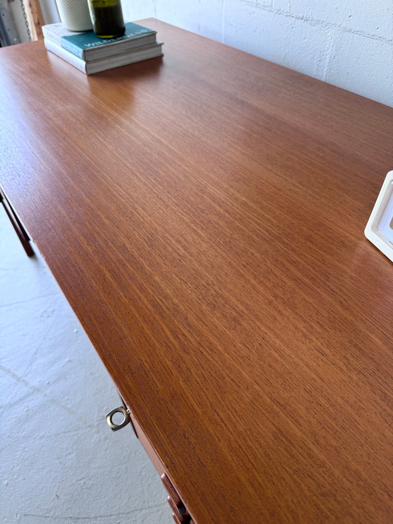 Mid century Danish modern teak executive desk by Domino Mobler