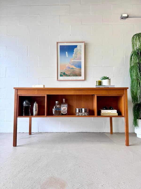 Mid century Danish modern teak executive desk by Domino Mobler