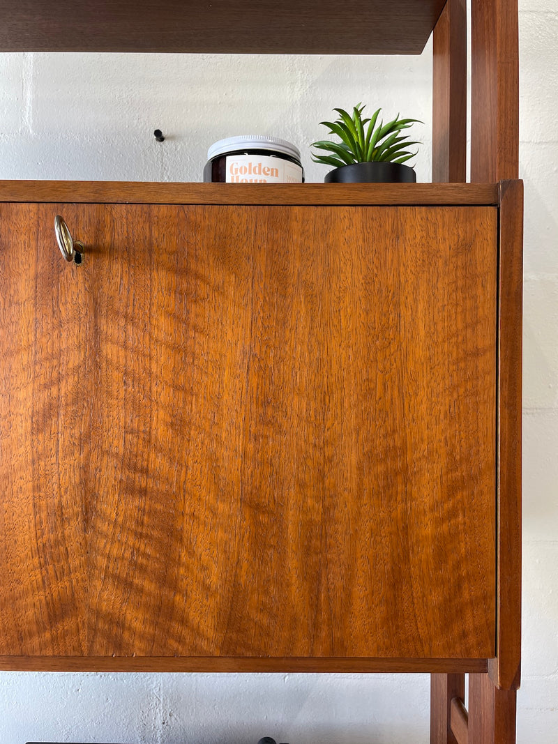 Mid century wall unit/media shelf