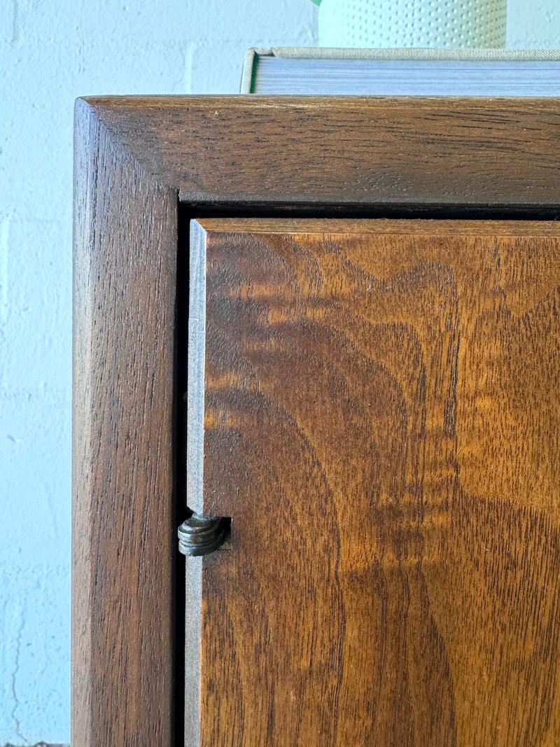 Mid century side table/petite cabinet by Broyhill