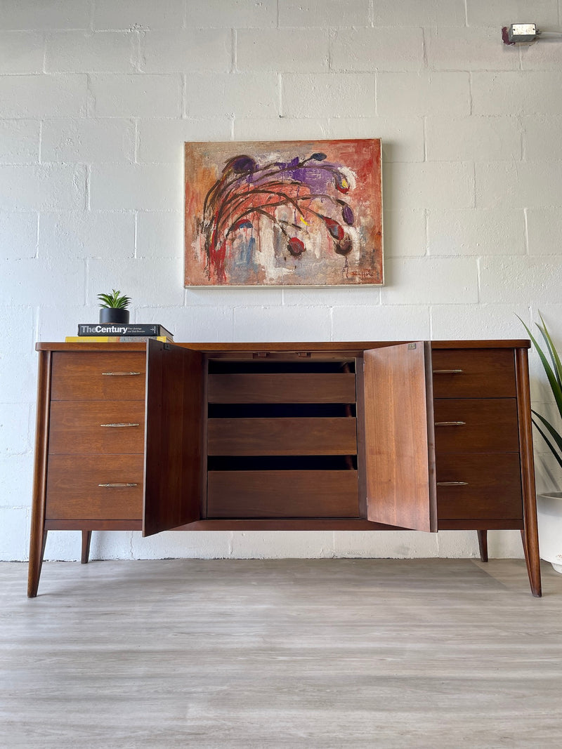 broyhill mid century modern dresser Broyhill Brasilia Mid Century Walnut Magna Dresser