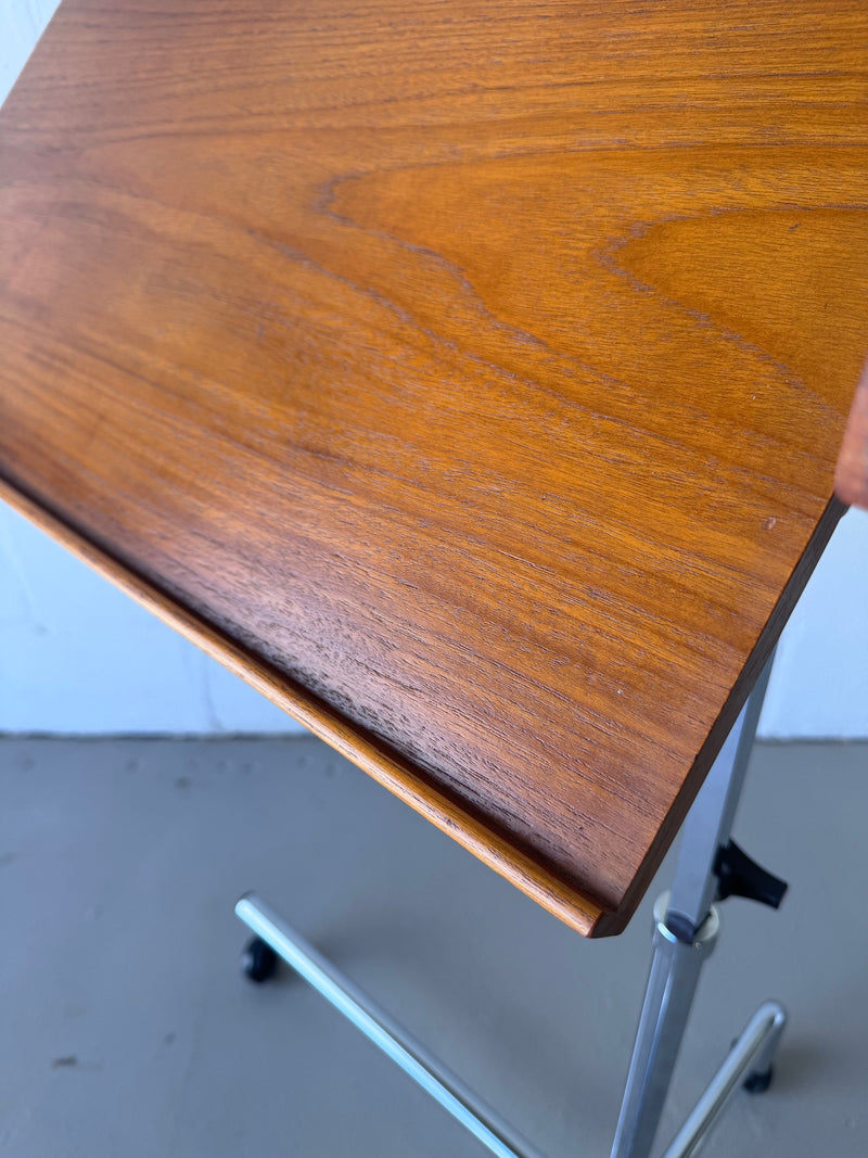 Danish Modern Teak Reading/Drafting Table by H.M.N.