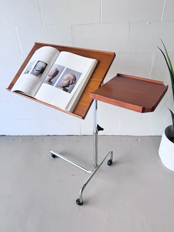 Danish Modern Teak Reading/Drafting Table by H.M.N.