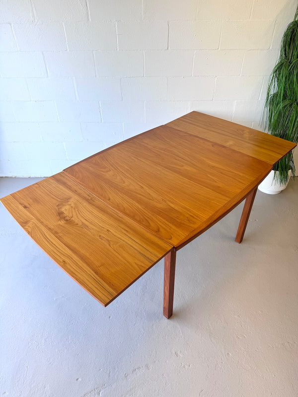 Danish Modern Teak Draw Leaf Dining Table