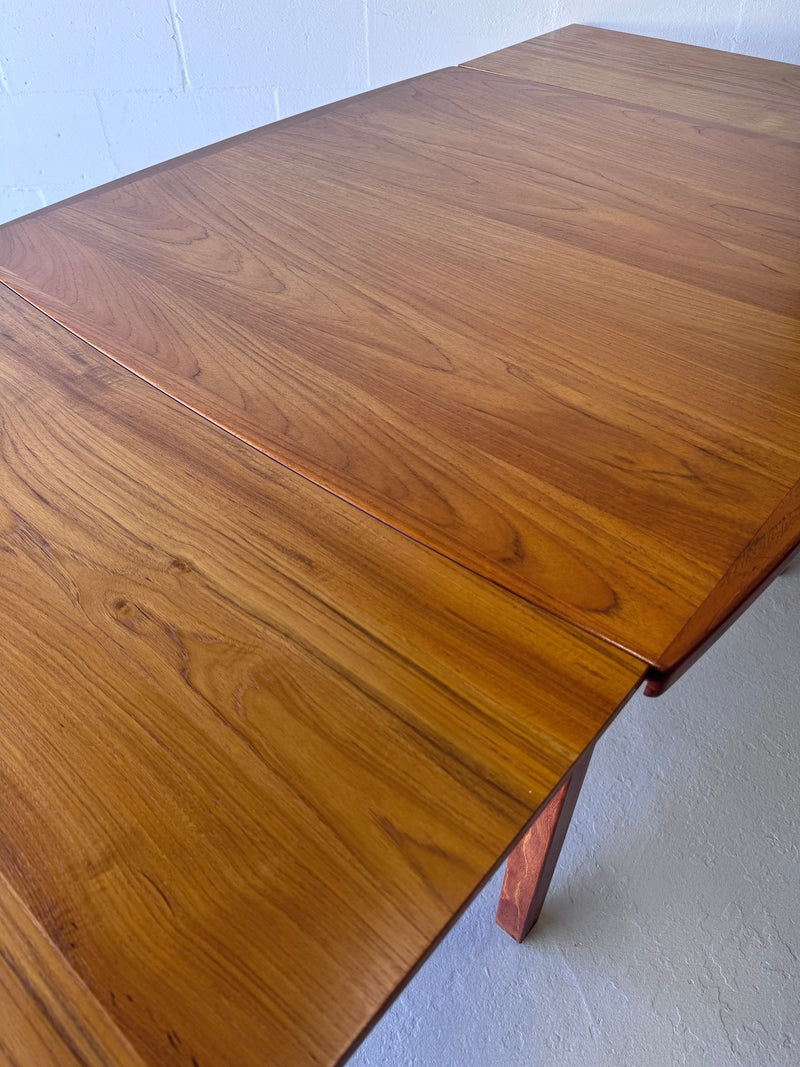 Danish Modern Teak Draw Leaf Dining Table