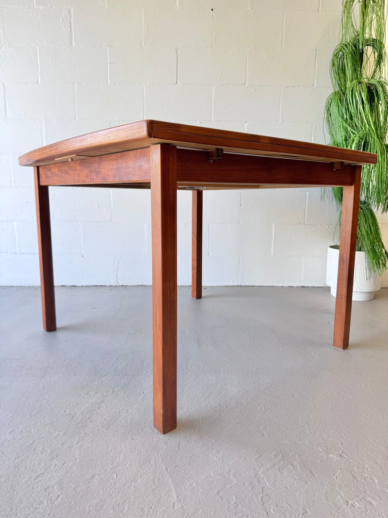 Danish Modern Teak Draw Leaf Dining Table