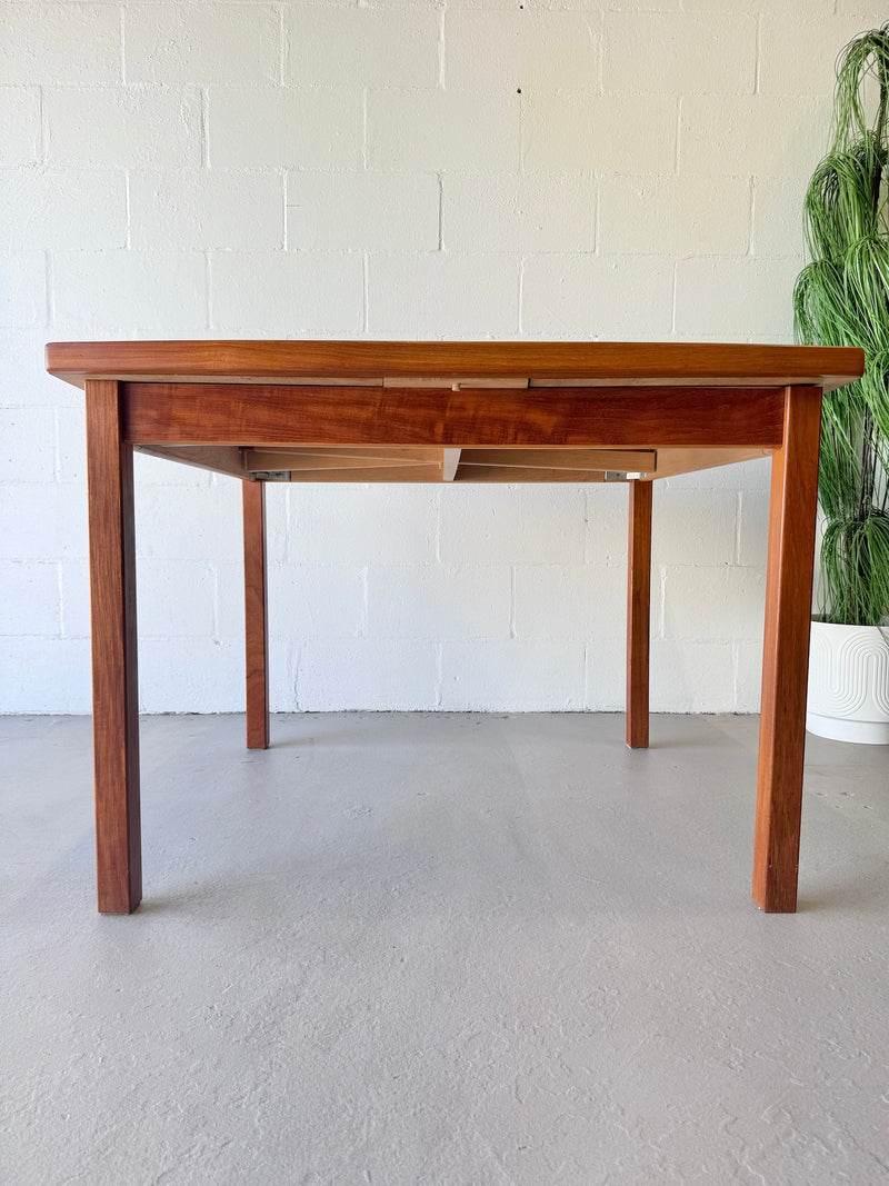 Danish Modern Teak Draw Leaf Dining Table