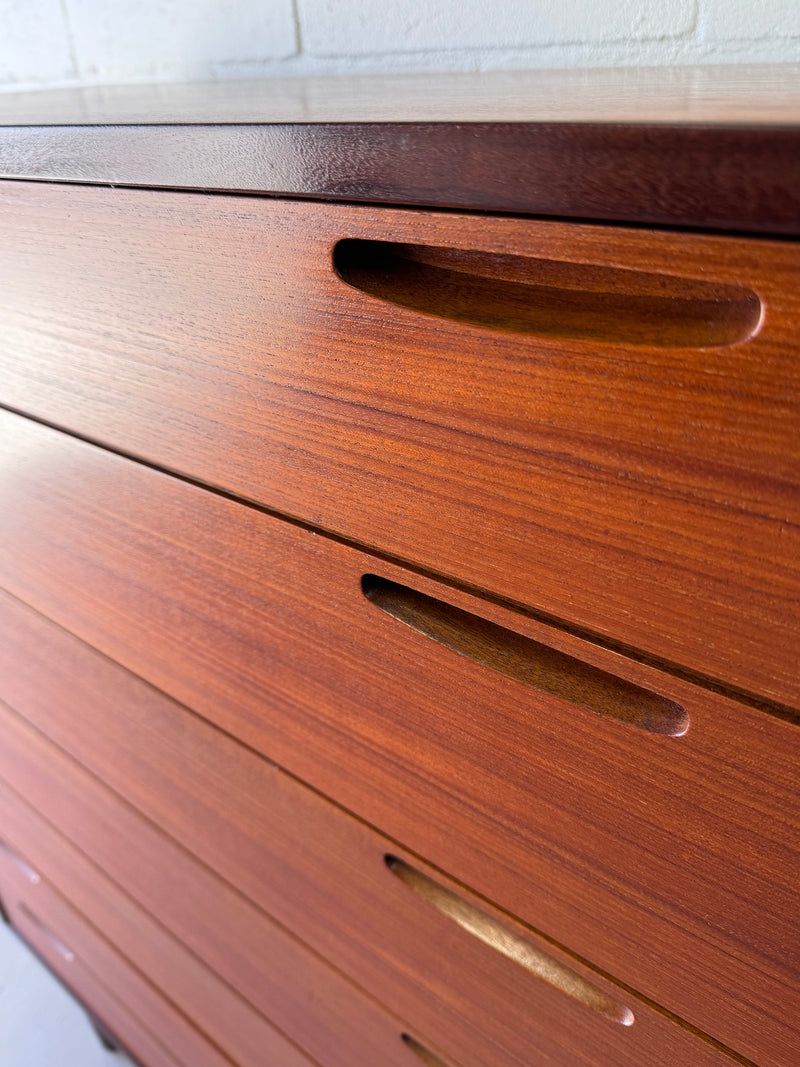 Danish Modern Teak Chest of Drawers by lb Kofod Larsen