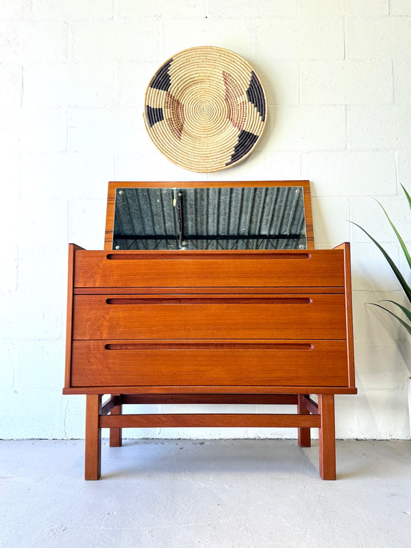 Danish Modern Teak Vanity by Nils Jonsson