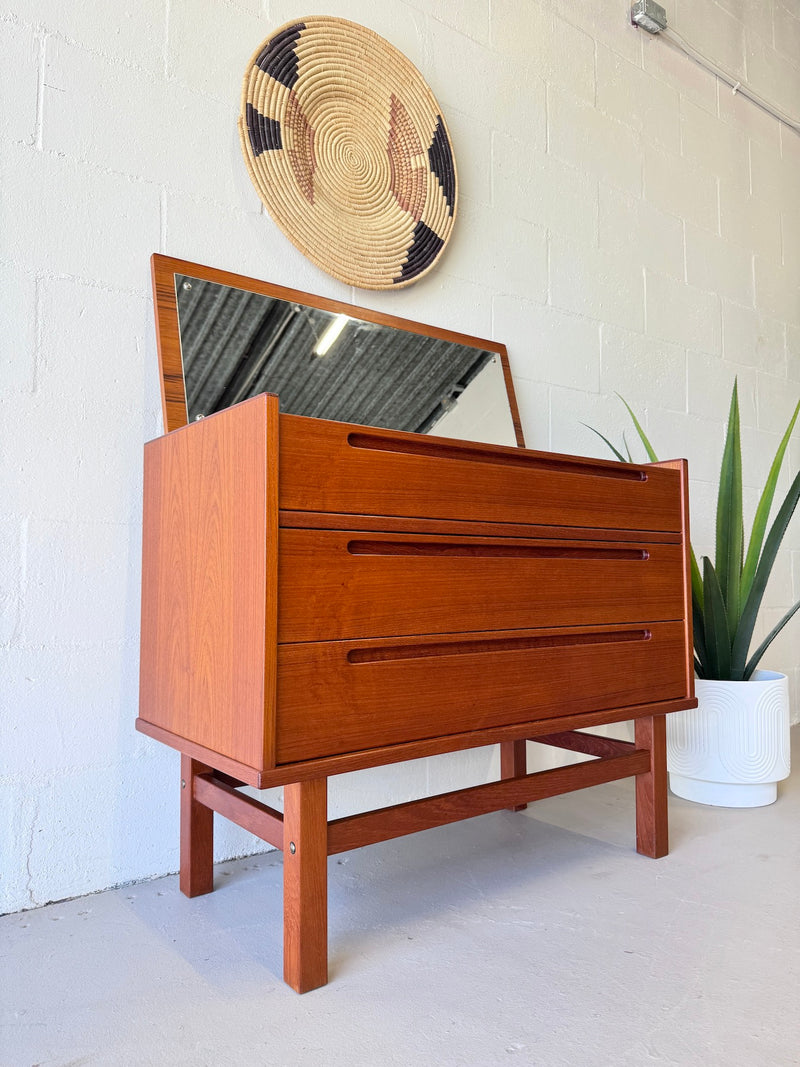 Danish Modern Teak Vanity by Nils Jonsson