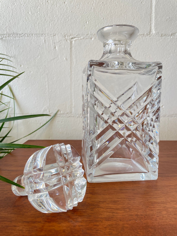 Vintage Etched Crystal Decanter