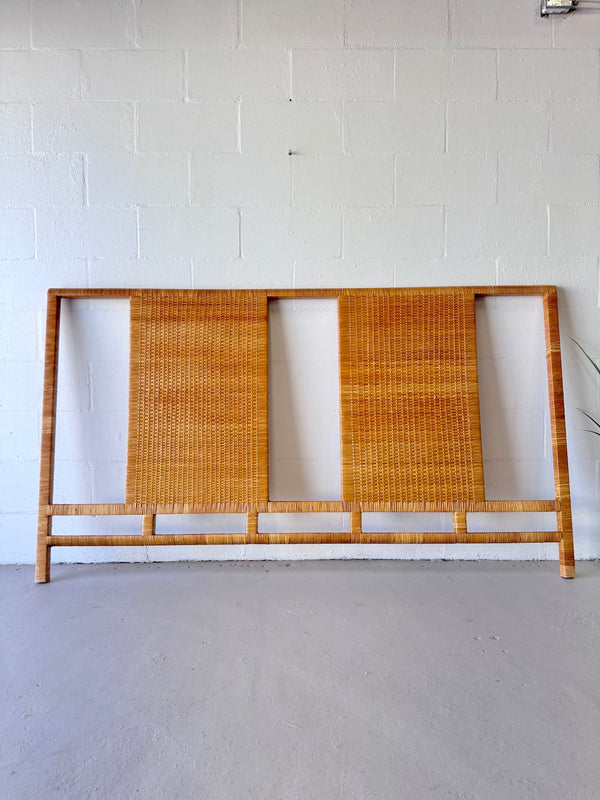 Vintage Wicker King Size Headboard