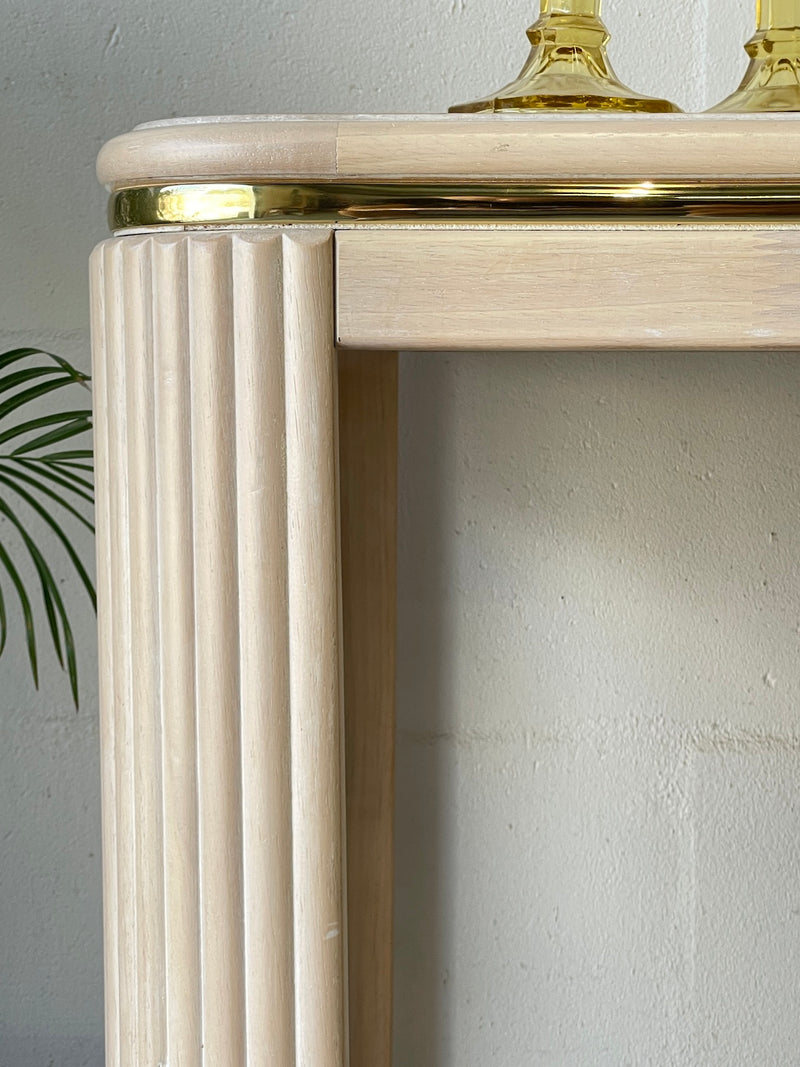 Vintage Postmodern Fluted Console Table