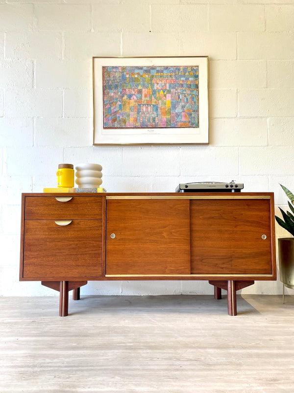 Mid-Century Walnut Media Console/Credenza