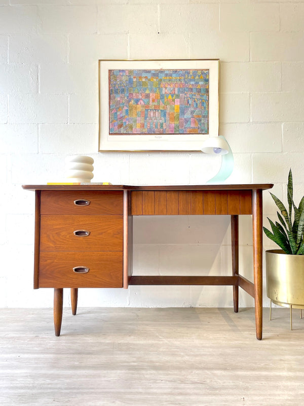 Mid-Century Walnut Writing Desk by Hooker