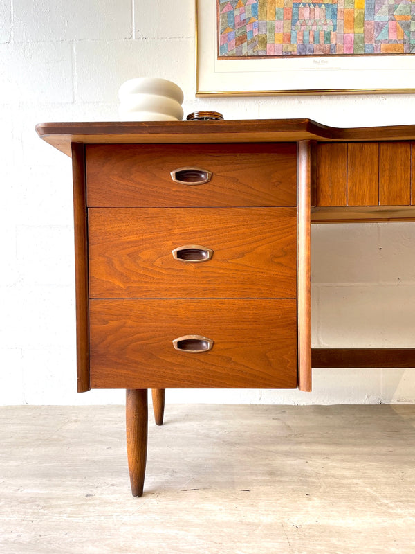 Mid-Century Walnut Writing Desk by Hooker