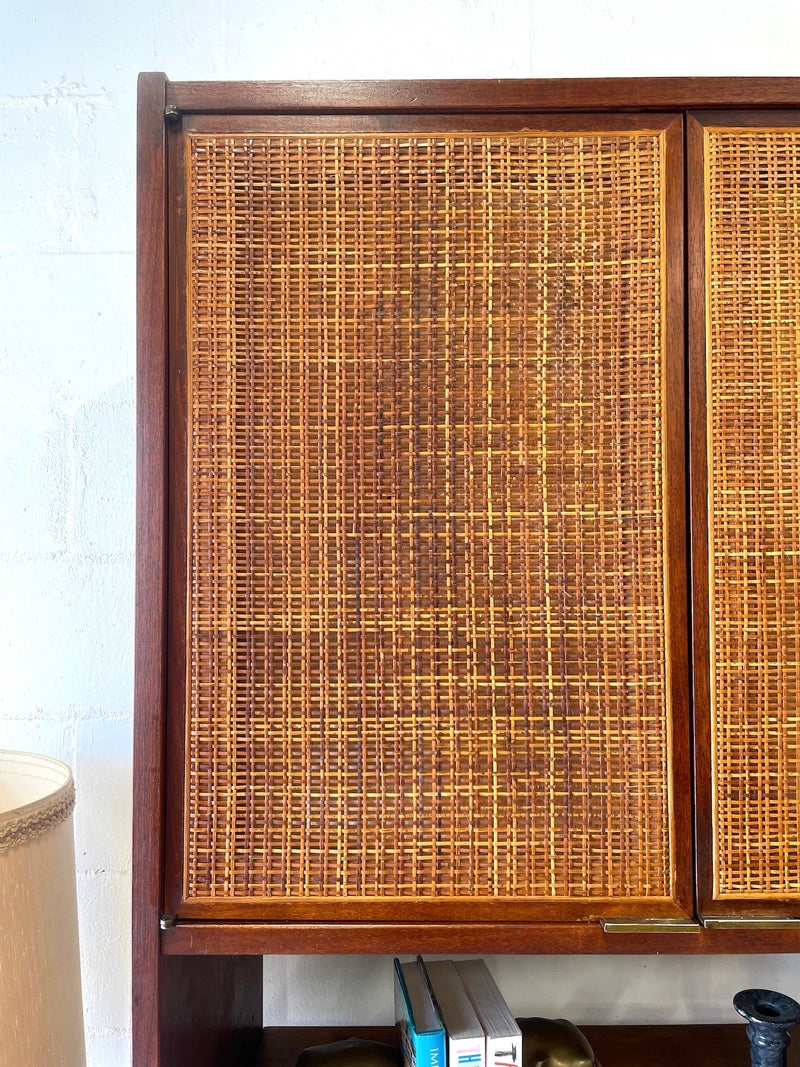 Walnut and Cane Cabinet by Jack Cartwright for Founders