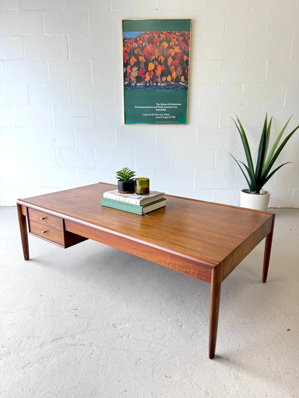 Mid Century Walnut Coffee Table by Drexel